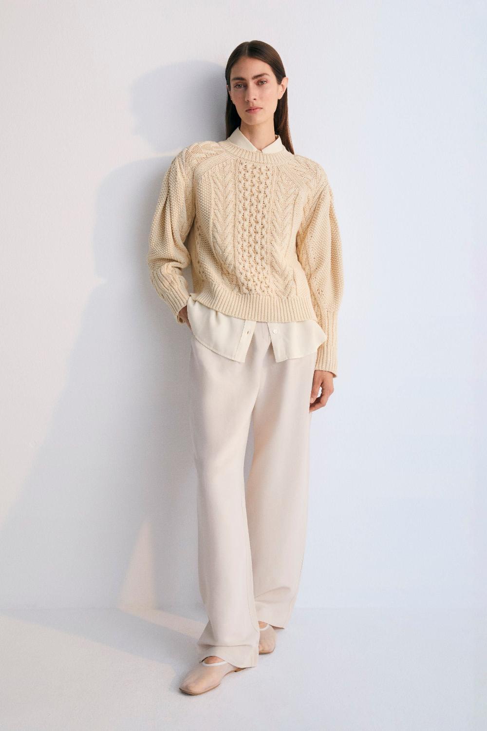 the new society Quios Woman Jumper Macadamia Precios de Black Friday