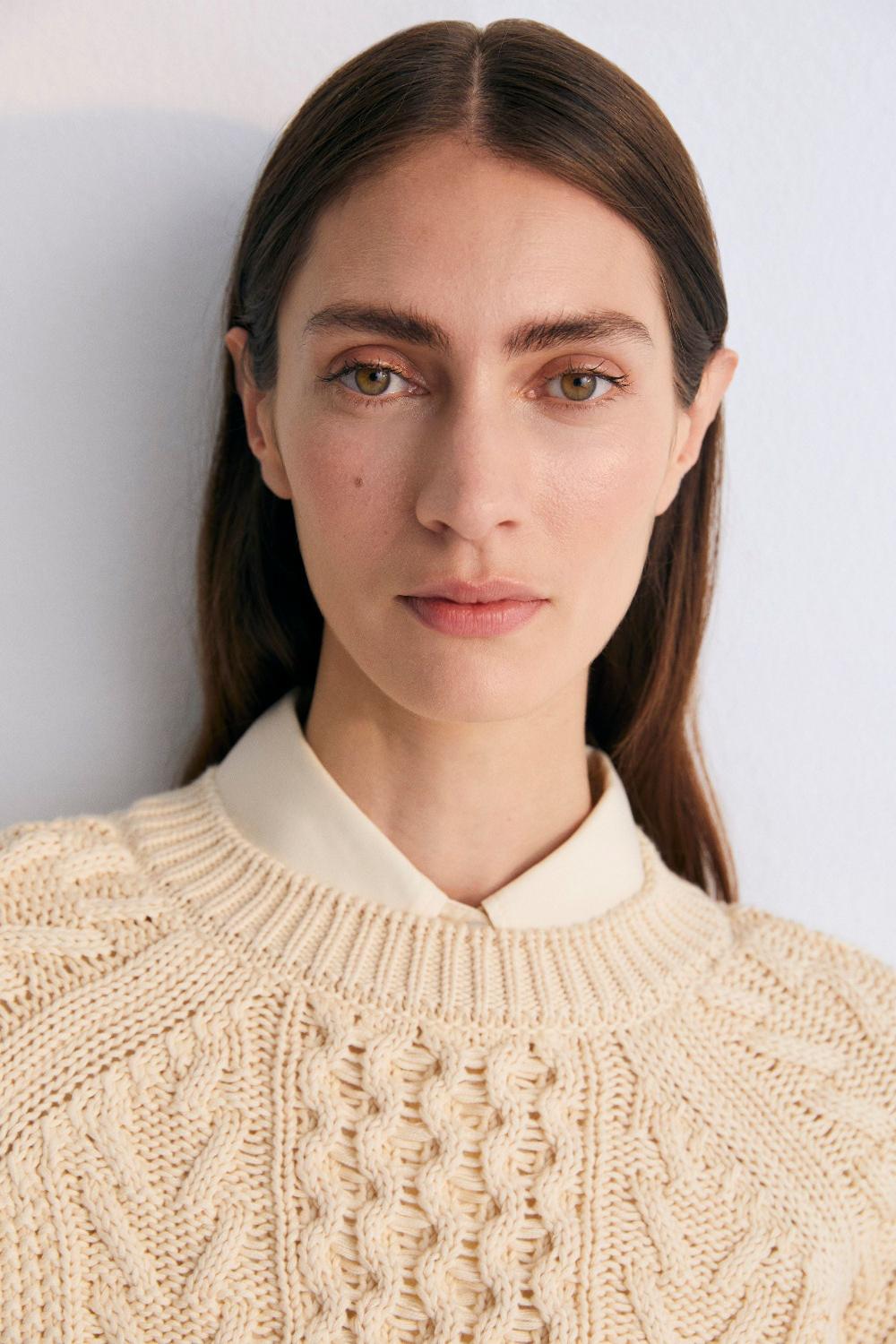 the new society Quios Woman Jumper Macadamia Precios de Black Friday
