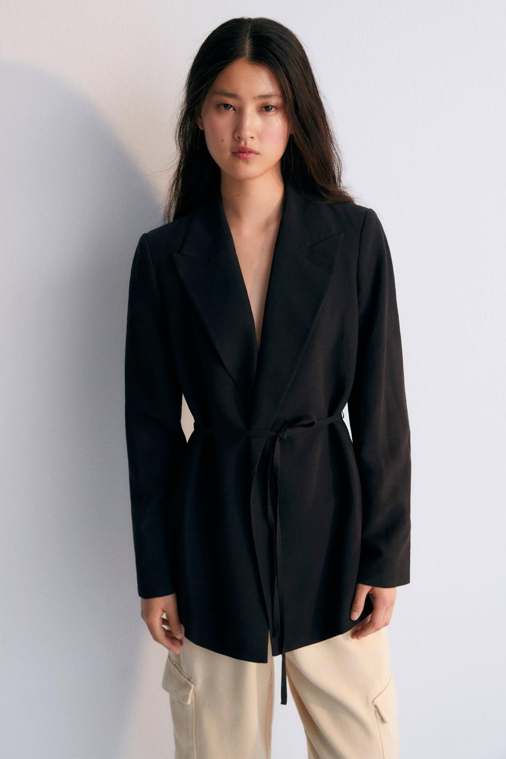 the new society Eros mujer blazer caviar Outlet