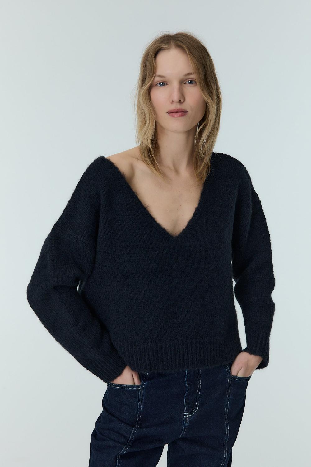 the new society Regina Woman Jumper Midnight Navy Liquidación