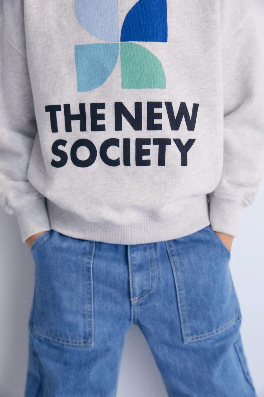 the new society Sudadera mykonos melange gris Venta caliente