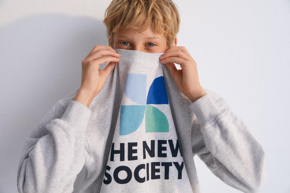 the new society Sudadera mykonos melange gris Venta caliente