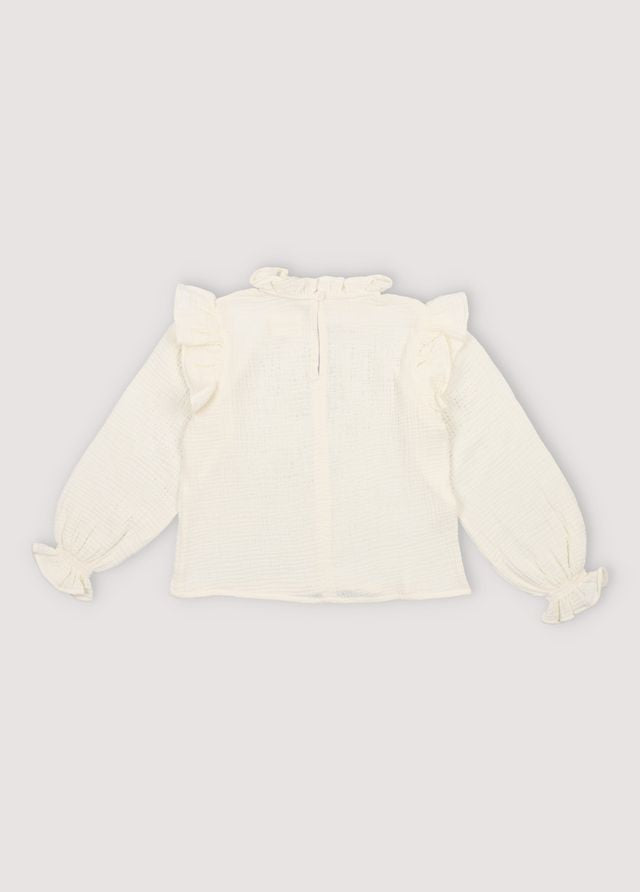 the new society Crema de vainilla de blusa glaciar Outlet online