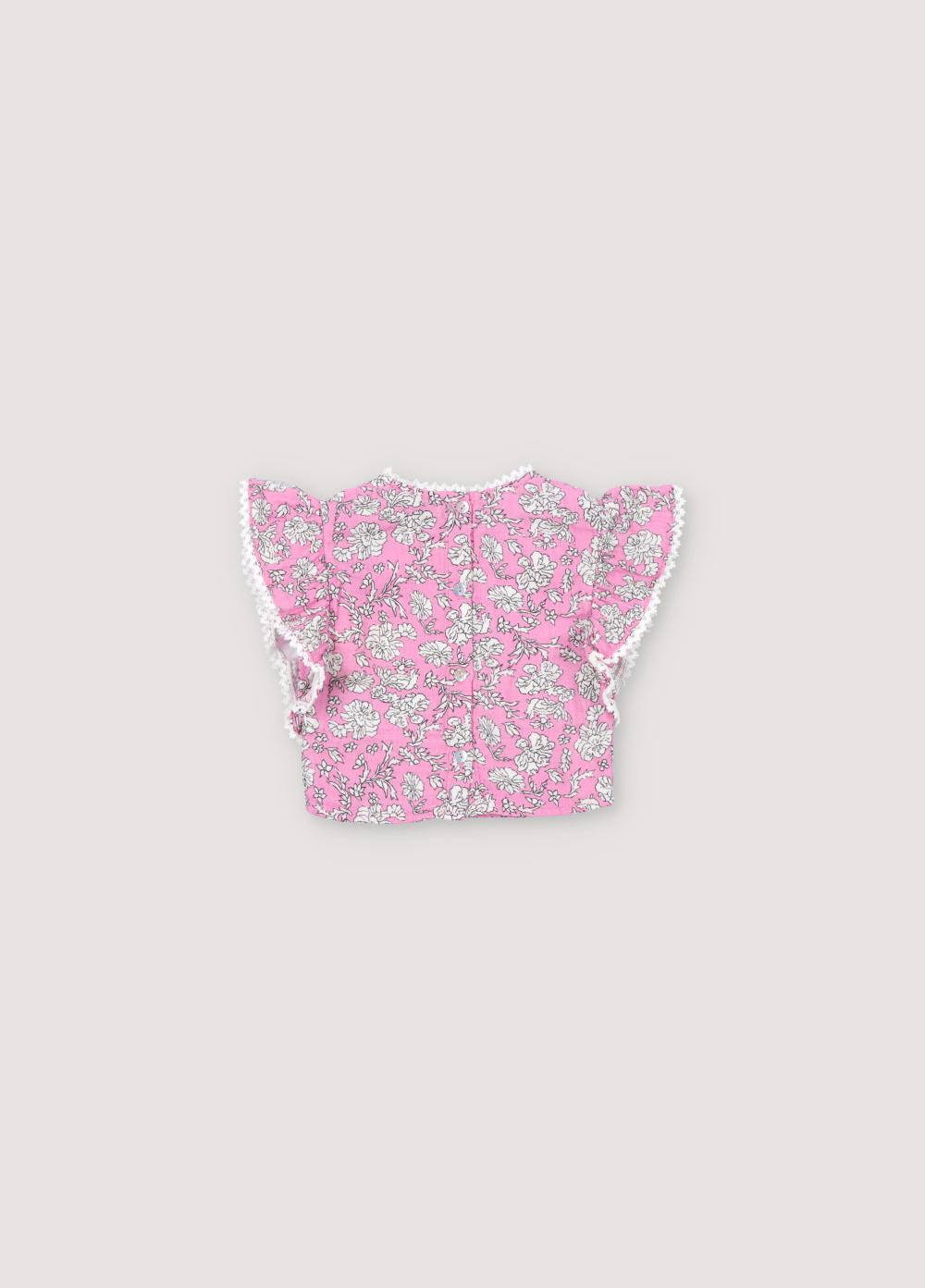 the new society Melina Baby Blusa Peony Hibiscus Print Descuentos del mes