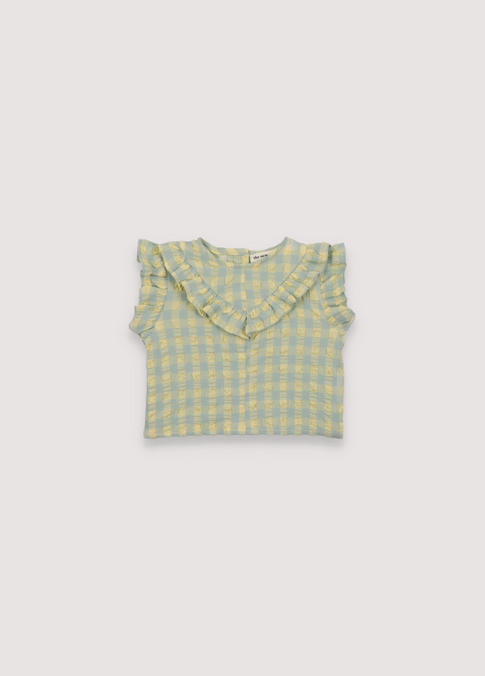 the new society Cañón amarilla blusa para bebés_sampling 6m