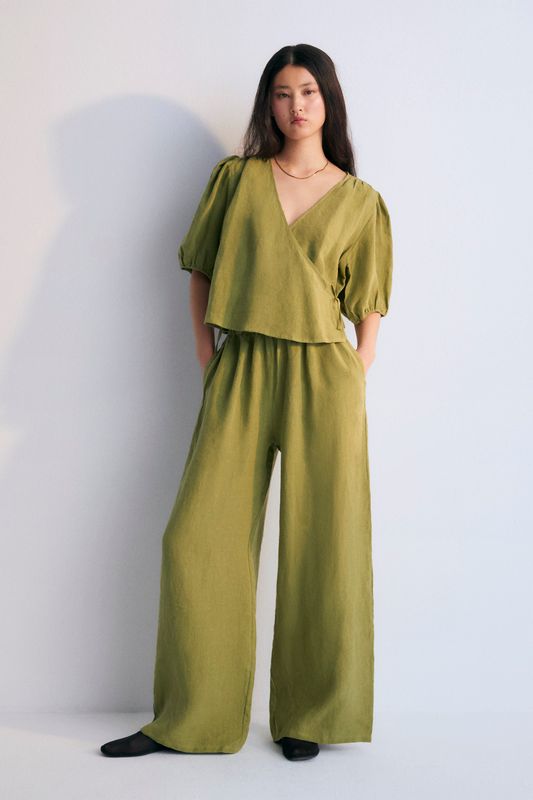 the new society Hera mujer blusa oliva Oferta exclusiva