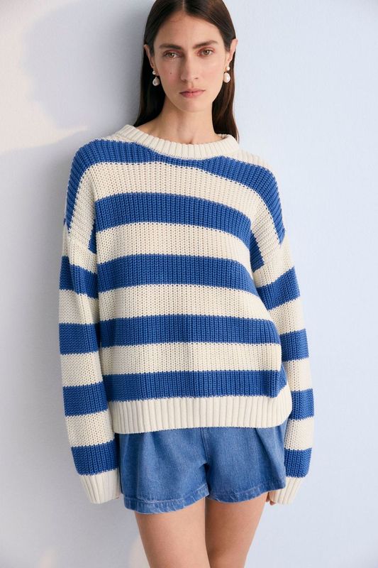 the new society Leto mujer jersey cobalto Rebajas de fábrica
