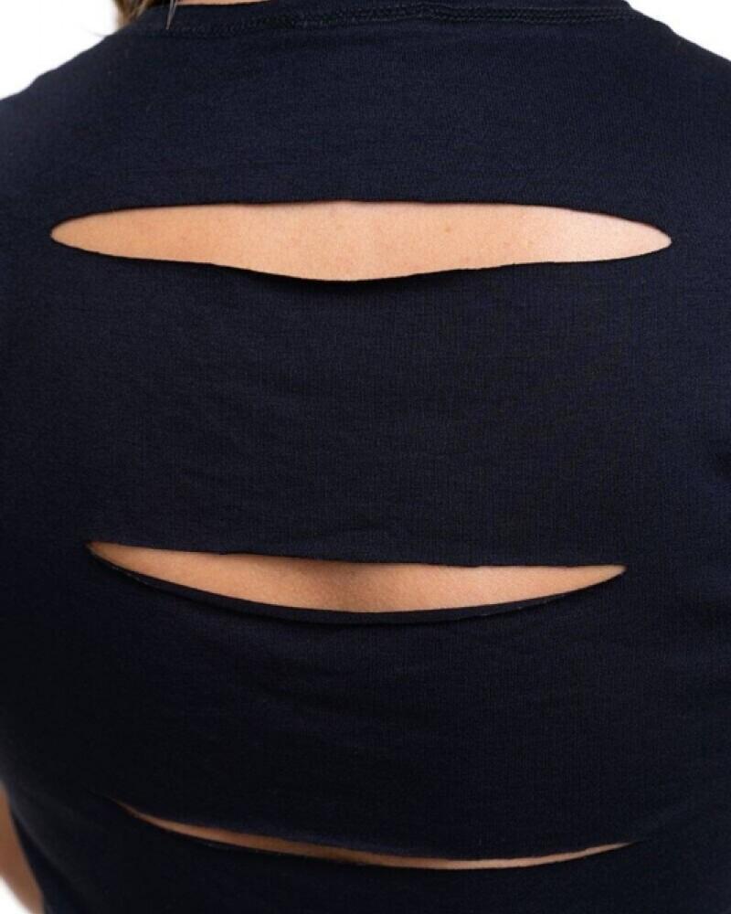 viceversa MUSCULOSA DE COLOR NEGRO BY LBM Venta caliente