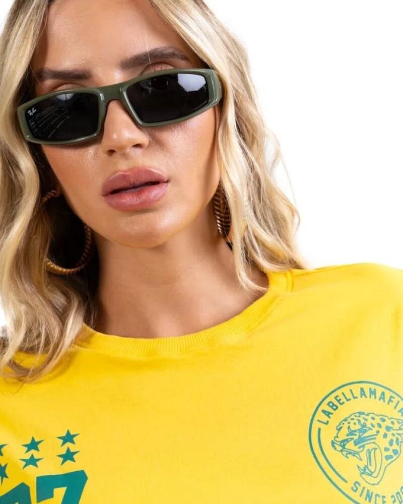 viceversa T-SHIRT COLOR AMARILLO BY LA BELLAMAFIA Ofertas especiales
