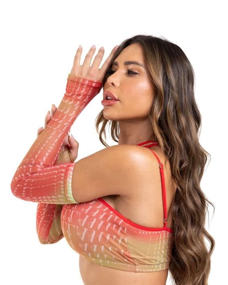 viceversa TOP CON GUANTES ESTAMPADO BY LABELLAMAFIA Oferta especial de fábrica
