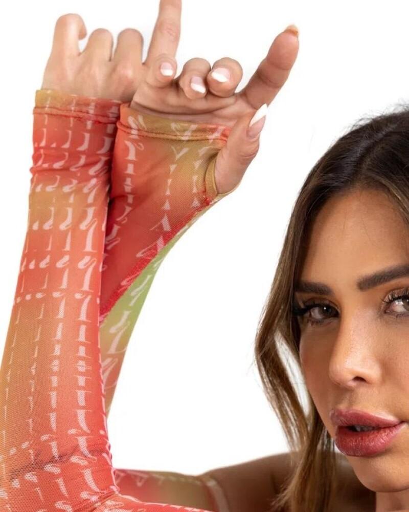 viceversa TOP CON GUANTES ESTAMPADO BY LABELLAMAFIA Oferta especial de fábrica