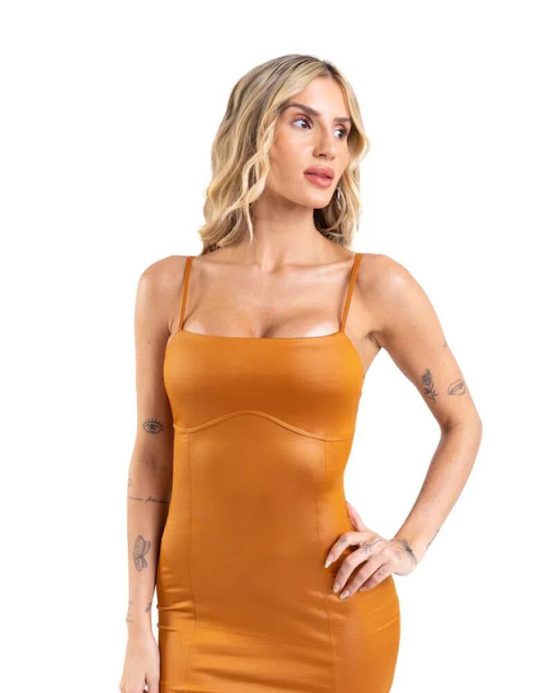 viceversa VESTIDO COLOR DORADO BY LA BELLAMAFIA