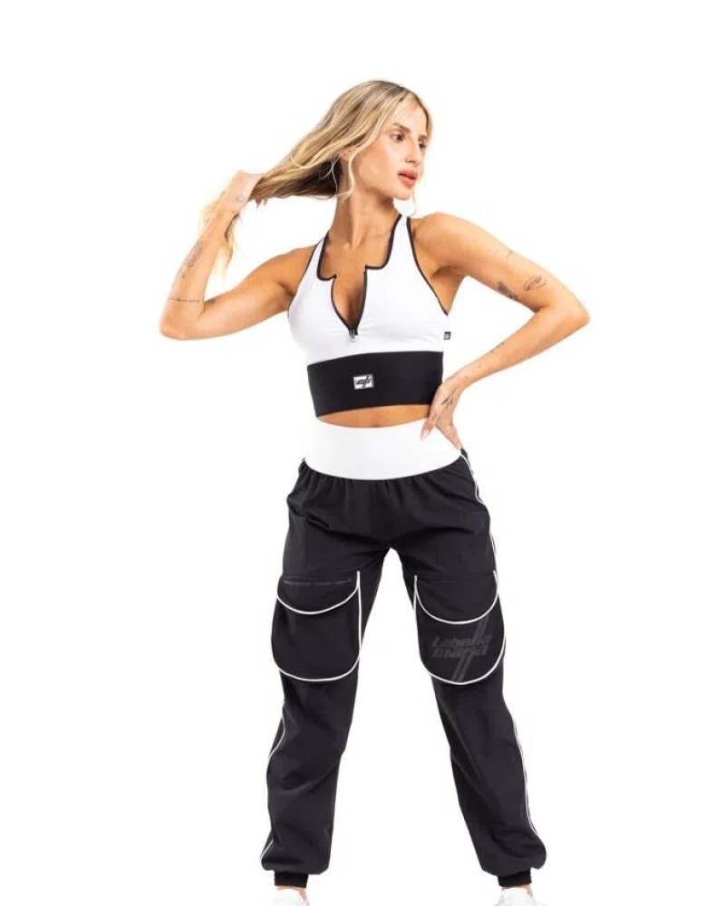 viceversa PANTALON COLOR NEGRO BY LA BELLAMAFIA Venta caliente