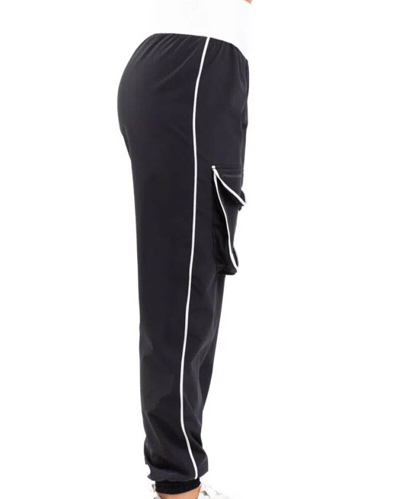 viceversa PANTALON COLOR NEGRO BY LA BELLAMAFIA Venta caliente