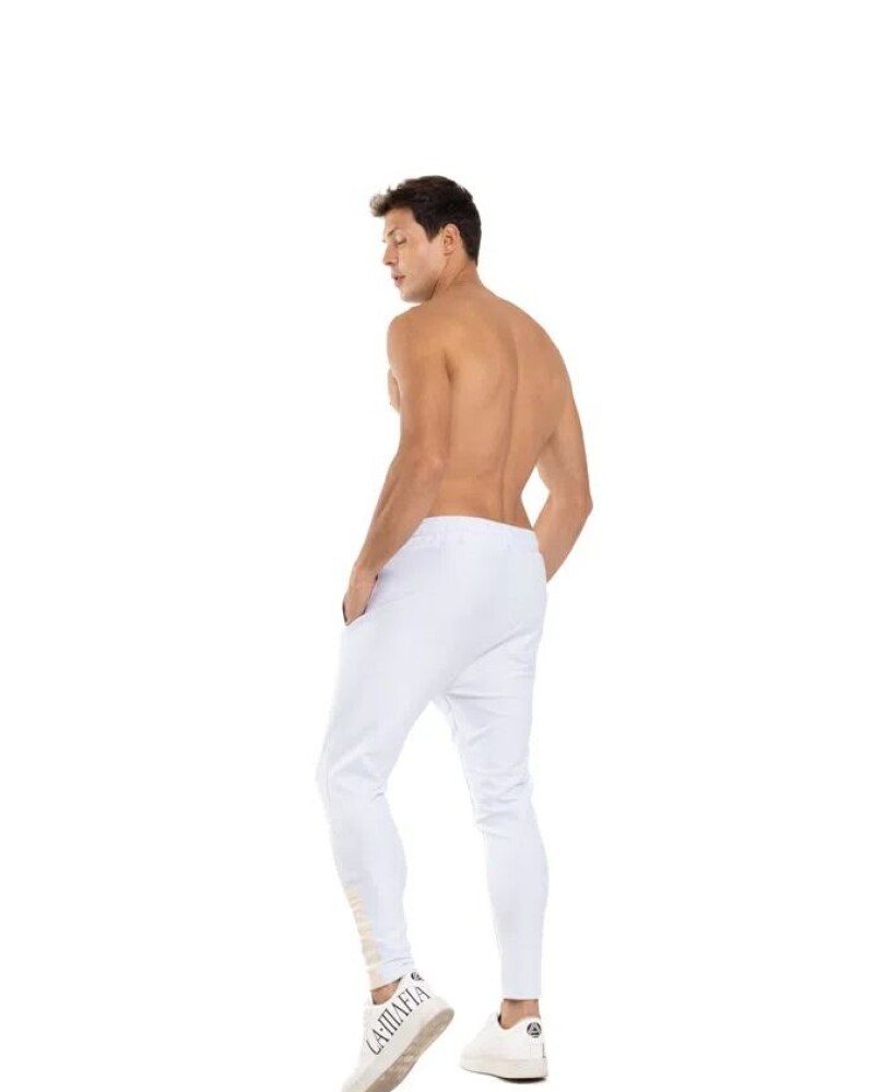 viceversa PANTALON COLOR BLANCO ELASTIZADO BY LA MAFIA Descuento