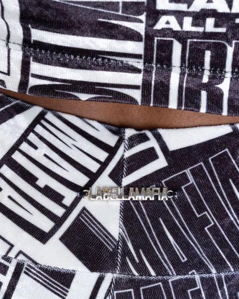 viceversa CONJUNTO TOP Y PANTALON ESTAMPADO BY LA BELLAMAFIA Mejor oferta