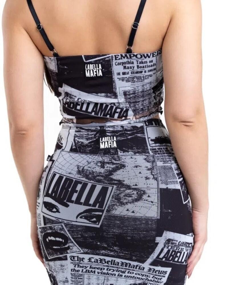 viceversa CONJUNTO TOP Y POLLERA ESTAMPADO LBM Oferta especial