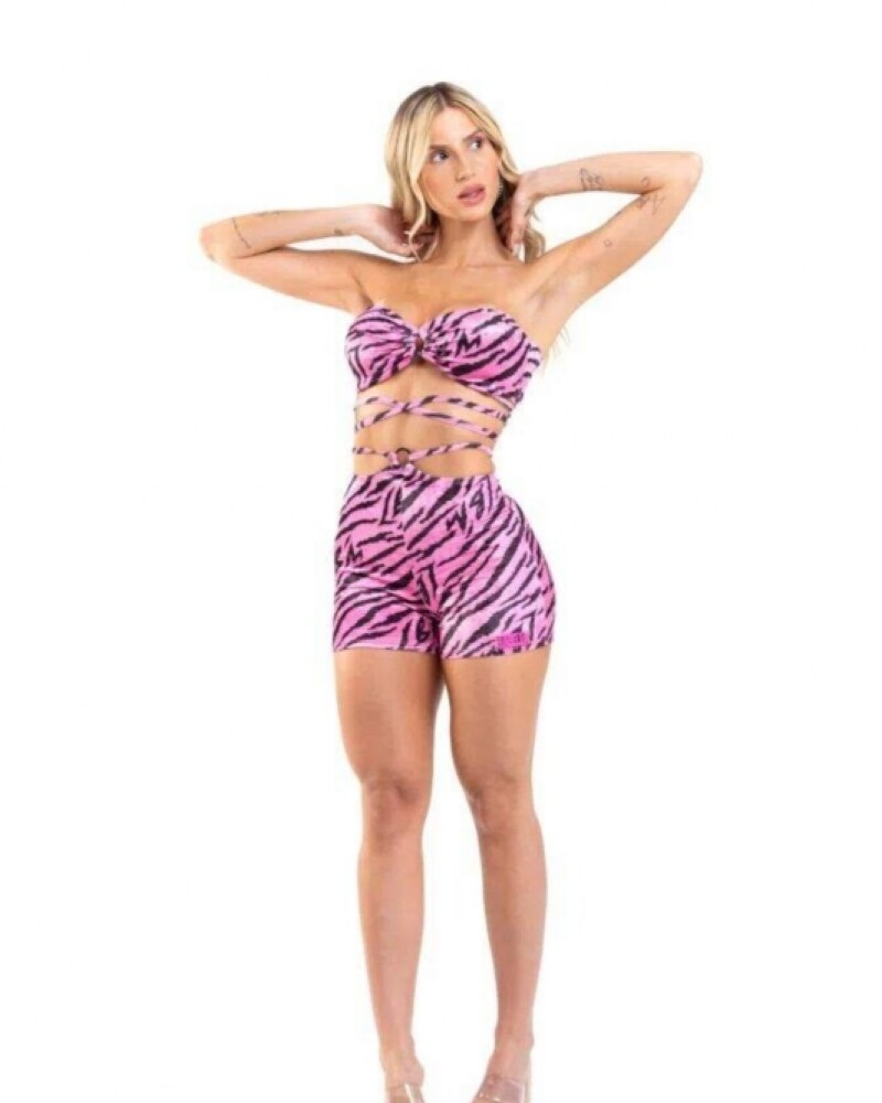 viceversa CONJUNTO TOP Y SHORT ESTAMPADO LABELLAMAFIA ÚLTIMAS EDICIONES