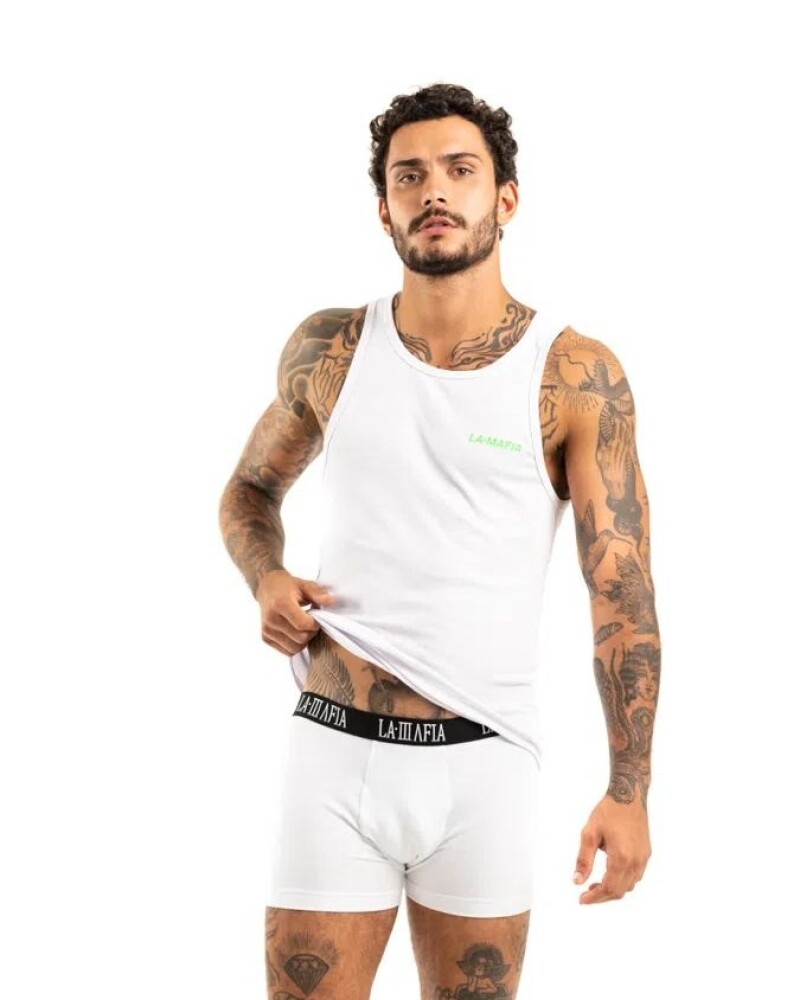 viceversa CONJUNTO MUSCULOSA Y BóXER BLANCO Descuento por venta flash