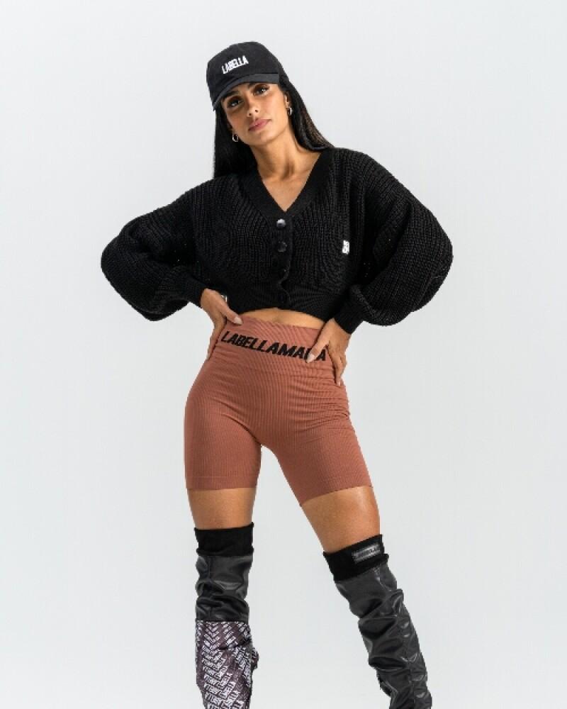 viceversa CARDIGAN CORTO NEGRO CON BOTONES Outlet