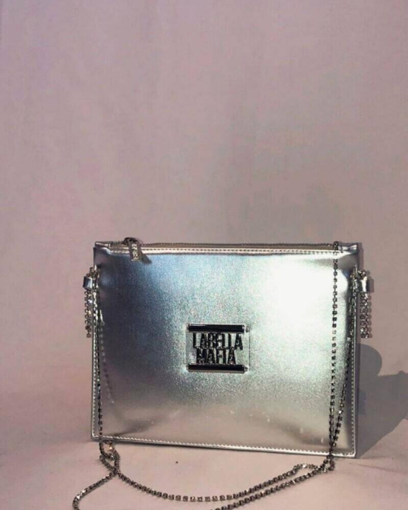 viceversa CARTERA LABELLA MAFIA PLATEADA CON STRASS Rebajas de fin de temporada