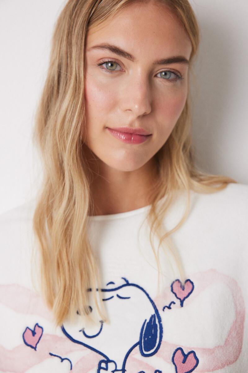 ﻿women'secret Pijama largo polar suave Snoopy lazos Grandes descuentos