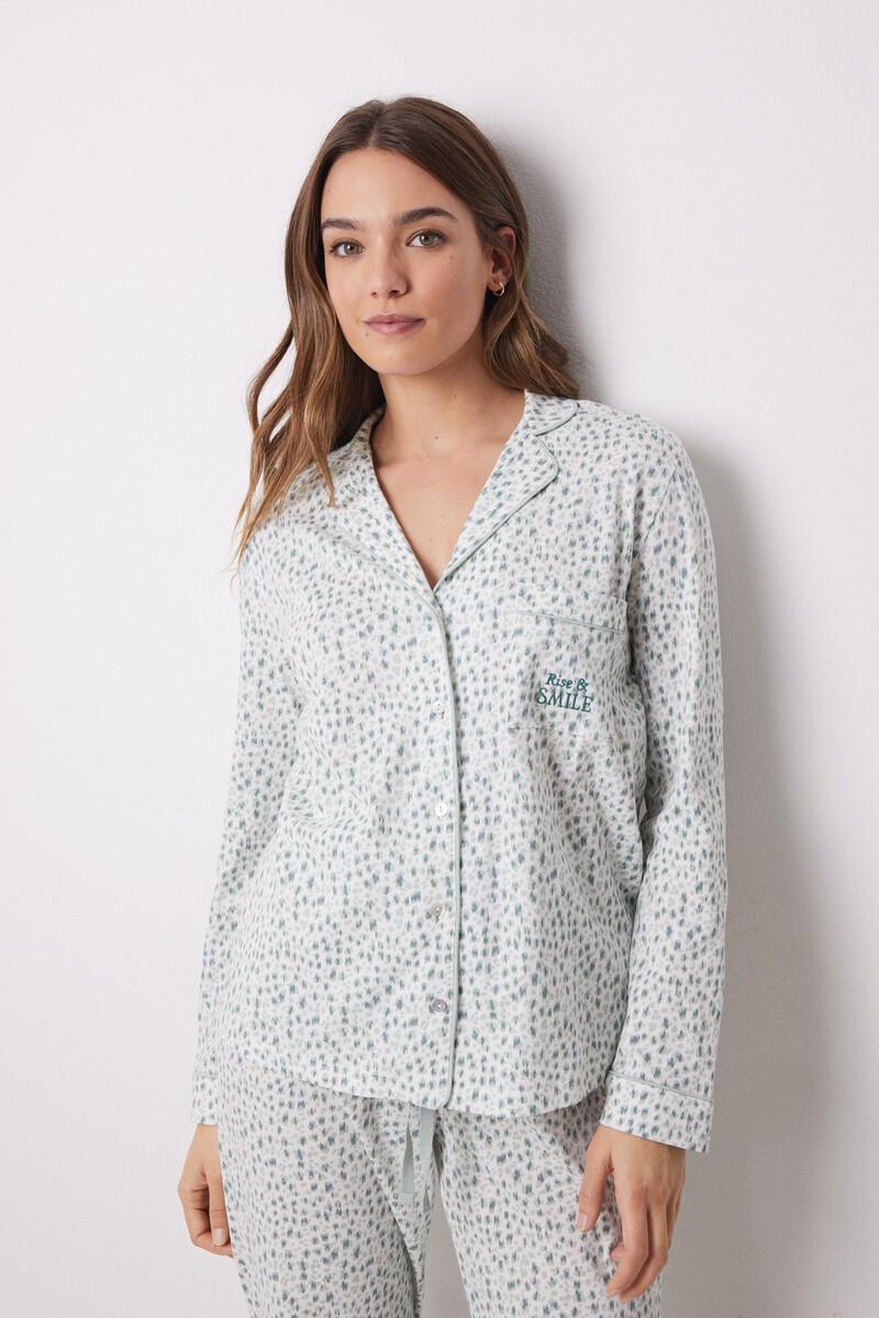women'secret Pijama camisero largo 100% algodón animal print Envío internacional gratuito