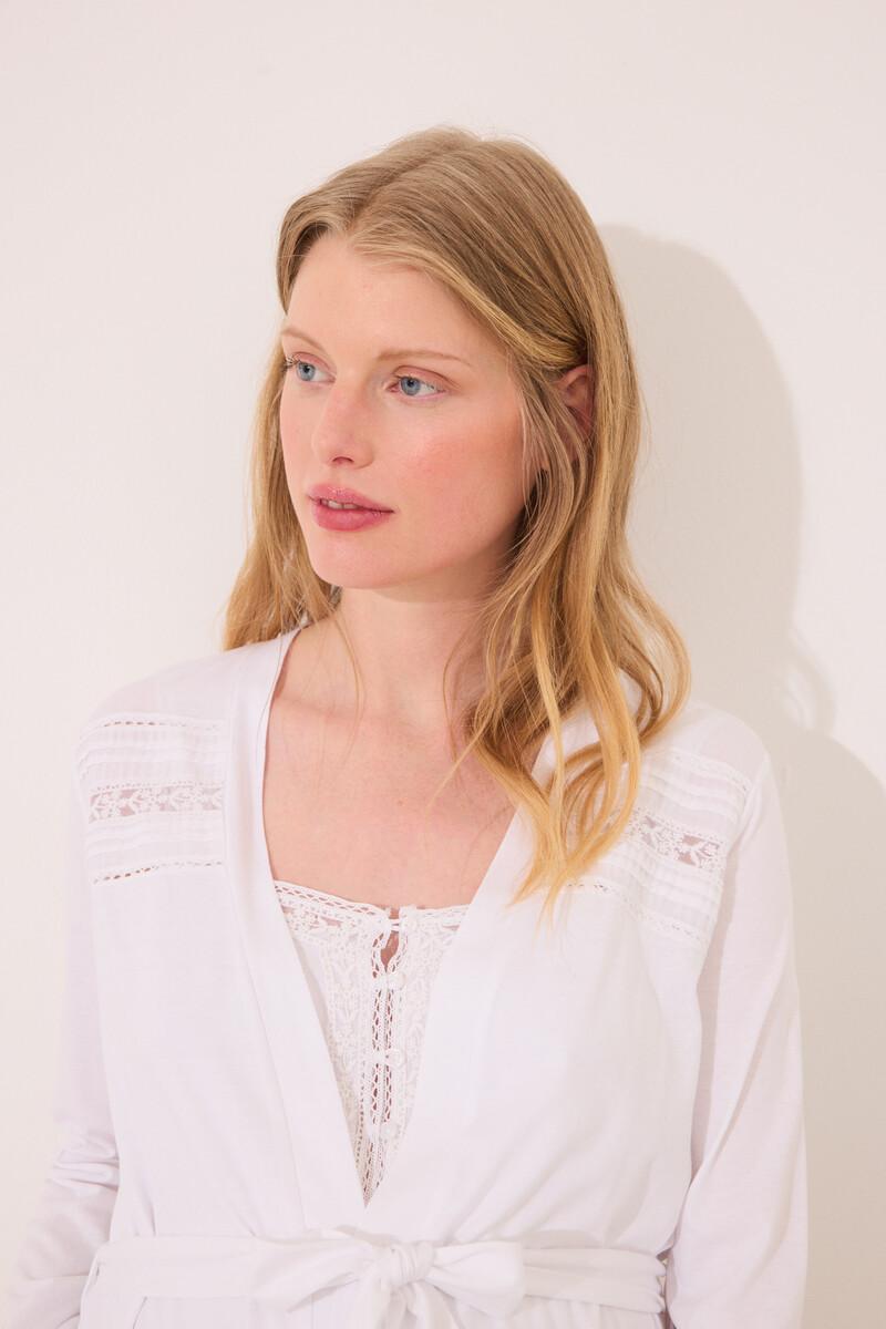 women'secret Bata midi "maternity" blanco Limitado a 3 días