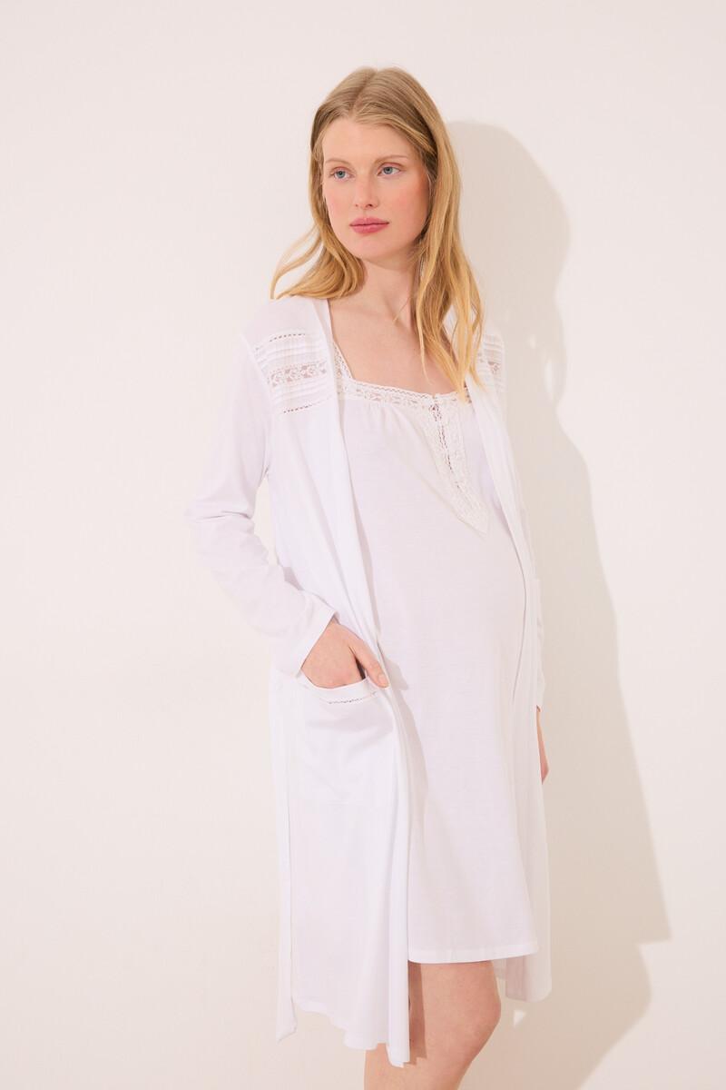 women'secret Bata midi "maternity" blanco Limitado a 3 días