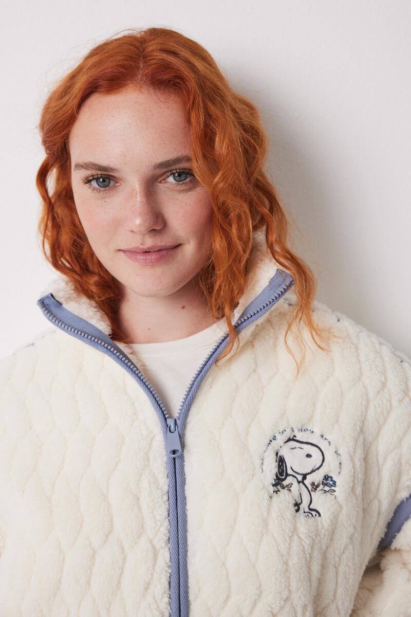 women'secret Bata corta borreguito blanco Snoopy Ofertas especiales