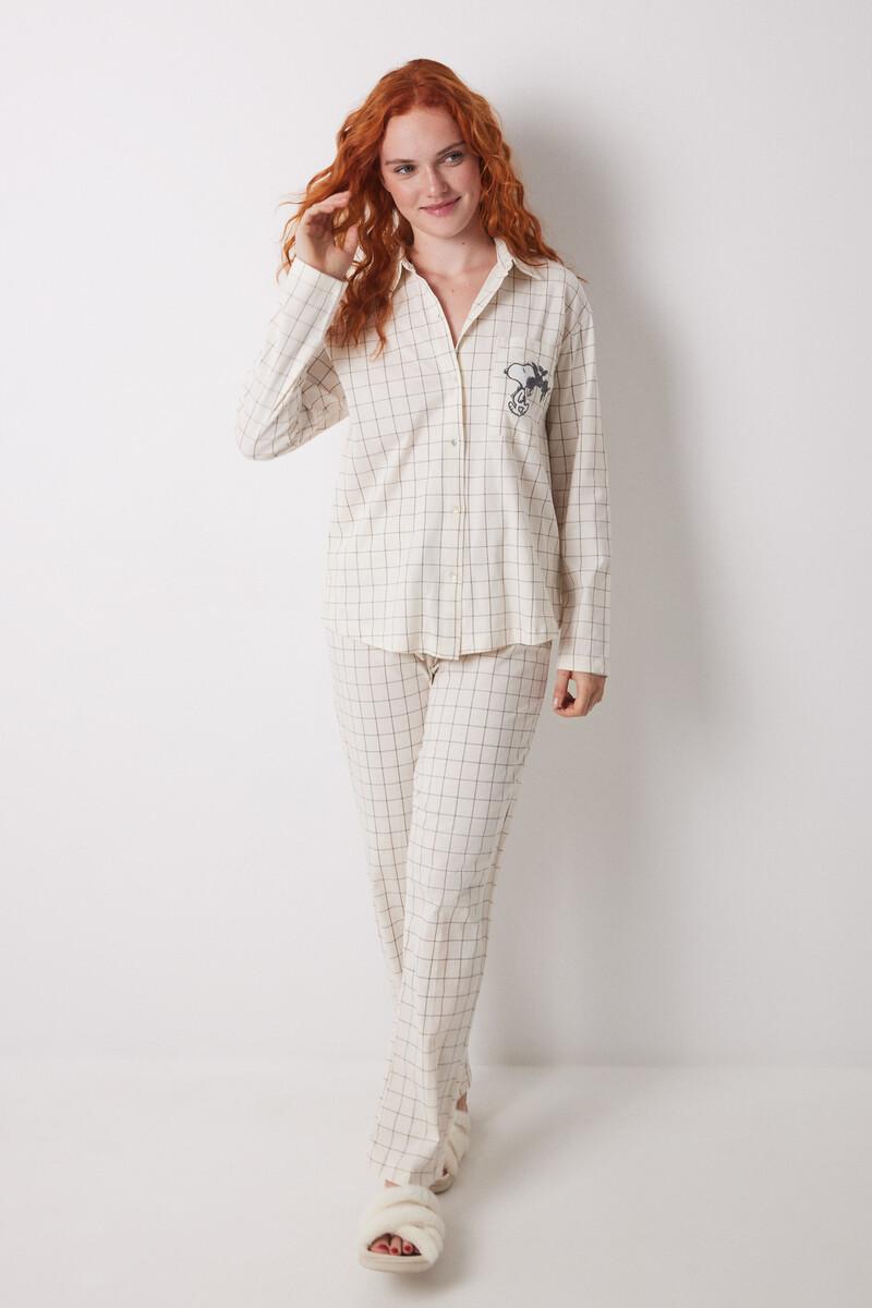 women'secret Pijama camisero largo 100% algodón cuadros Grandes ahorros