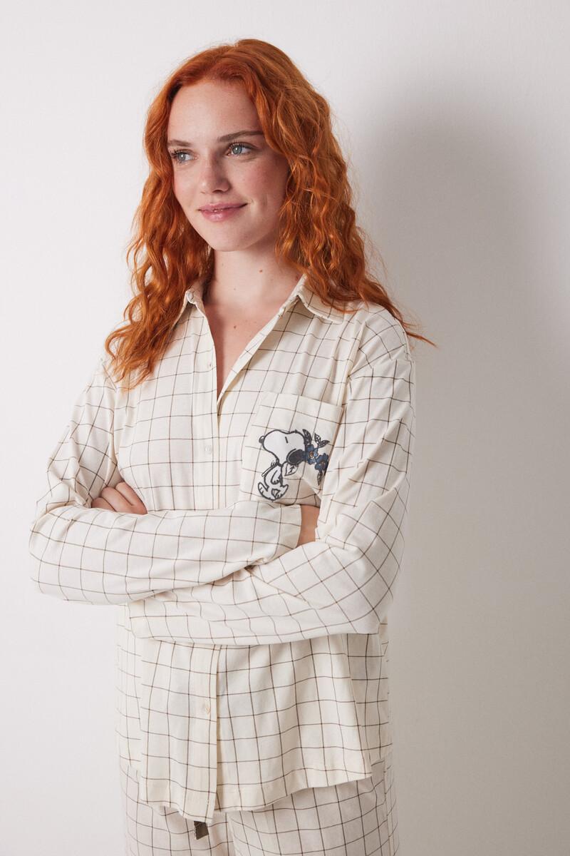 women'secret Pijama camisero largo 100% algodón cuadros Grandes ahorros