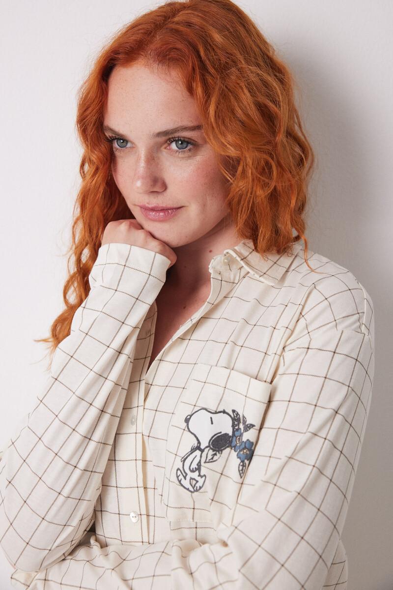 women'secret Pijama camisero largo 100% algodón cuadros Grandes ahorros