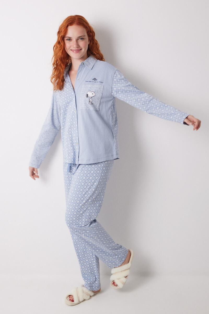 women'secret Pijama camisero largo 100% algodón rayas y flores Devoluciones gratuitas