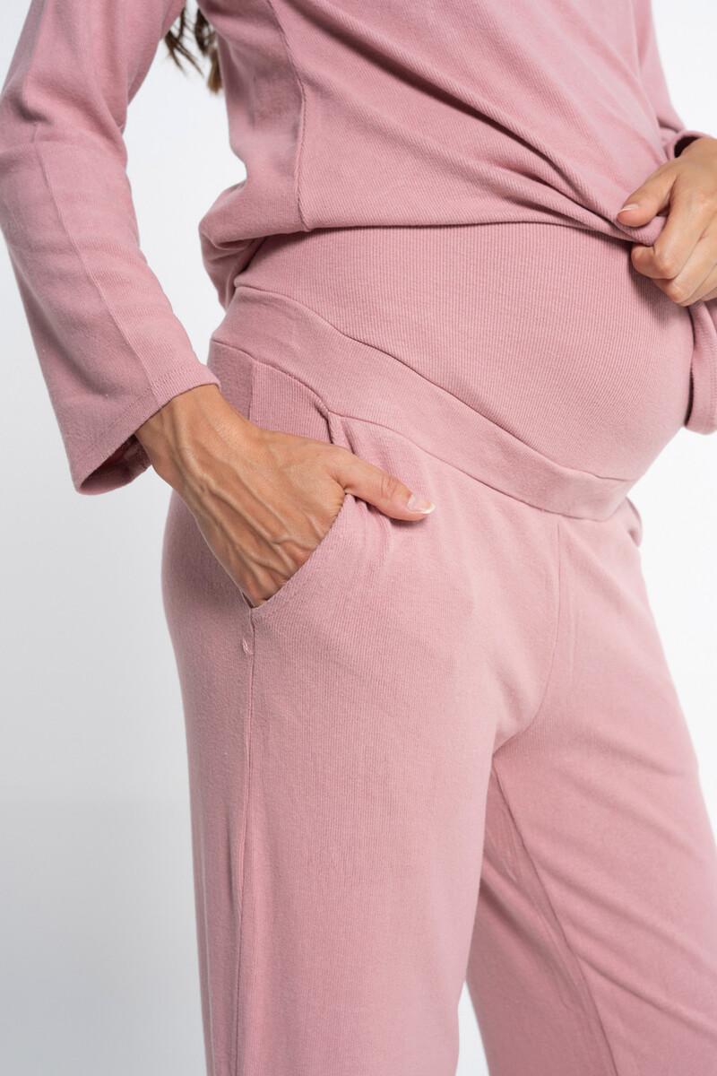 women'secret Pijama largo premamá de canalé con capucha Outlet