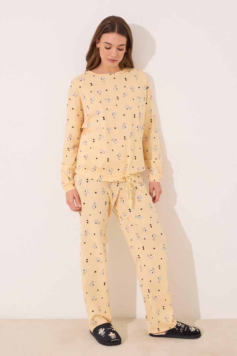 women'secret Pijama largo algodón Snoopy amarillo Los más vendidos