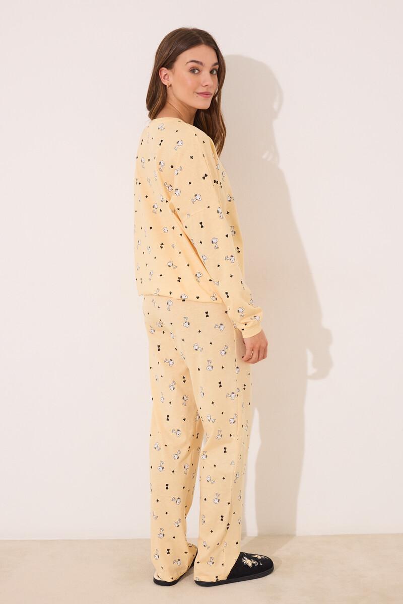 women'secret Pijama largo algodón Snoopy amarillo Los más vendidos