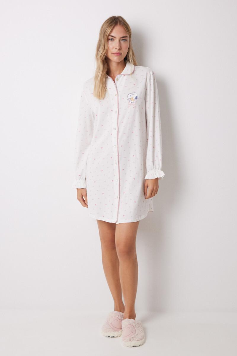 women'secret Camisón camisero 100% algodón rosa corazones Descuento