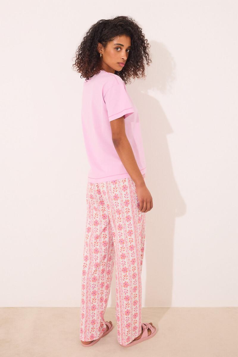 women'secret Pantalón largo lounge 100% algodón flores Rebajas top