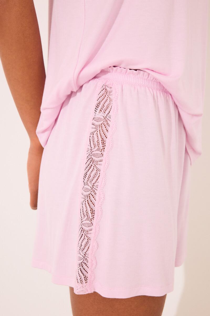 women'secret Pijama corto viscosa rosa Últimos 3 días