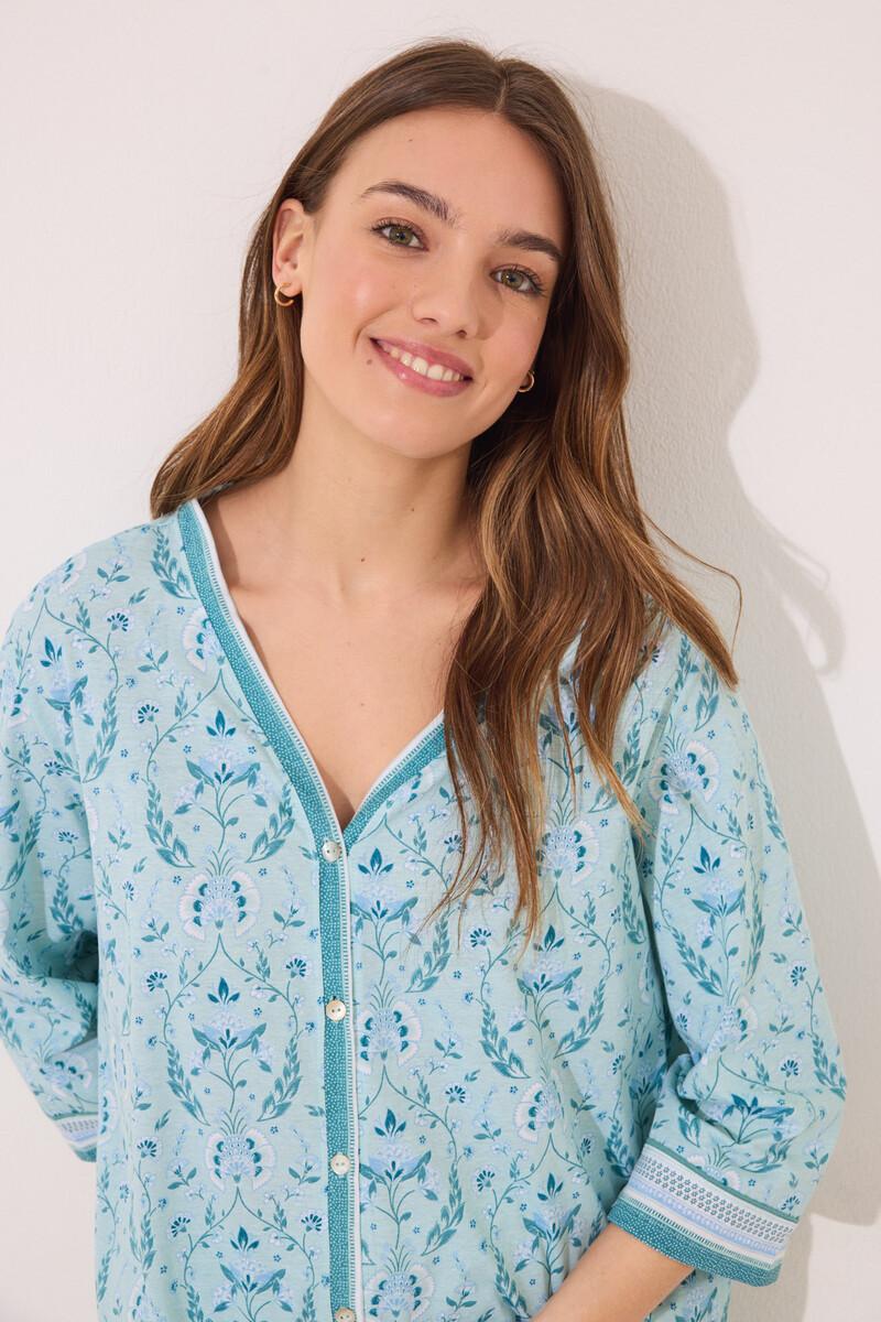 women'secret Pijama 100% algodón verde estampado flores COMPRAR AHORA