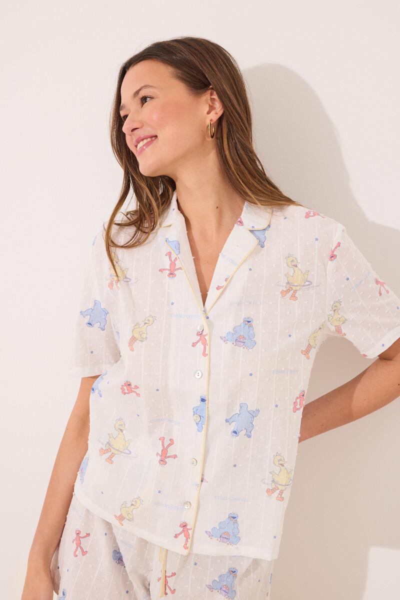 women'secret Pijama camisero corto "Barrio Sésamo" Últimos 2 días