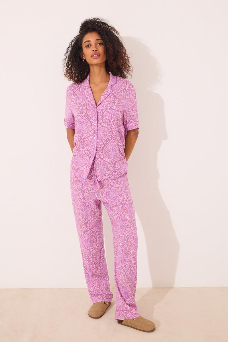 women'secret Pijama camisero viscosa estampado boho Promoción trimestral