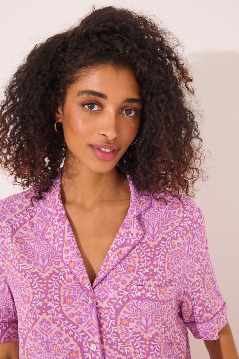 women'secret Pijama camisero viscosa estampado boho Promoción trimestral