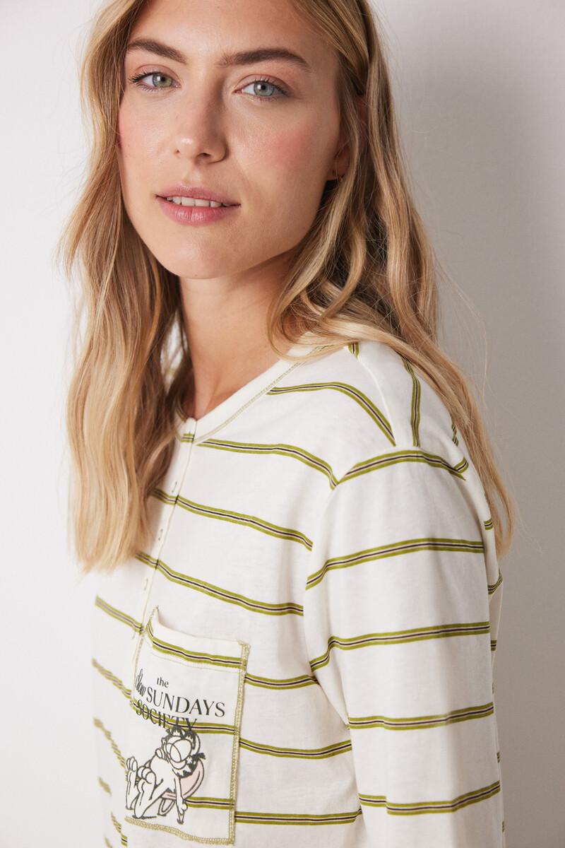women'secret Camisón algodón rayas Garfield Liquidación
