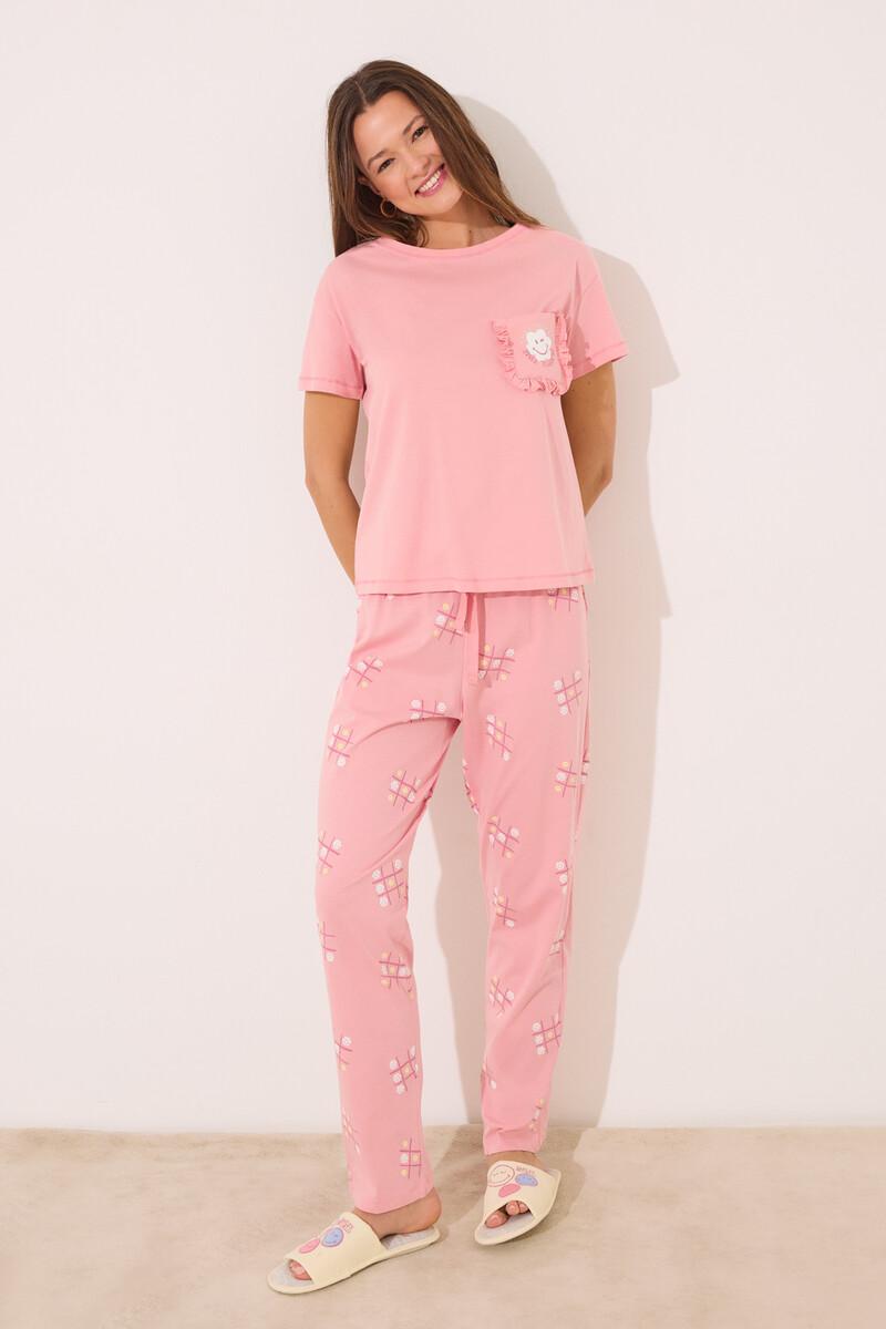 women'secret Pijama 100% algodón rosa Smiley Limitado a 3 días