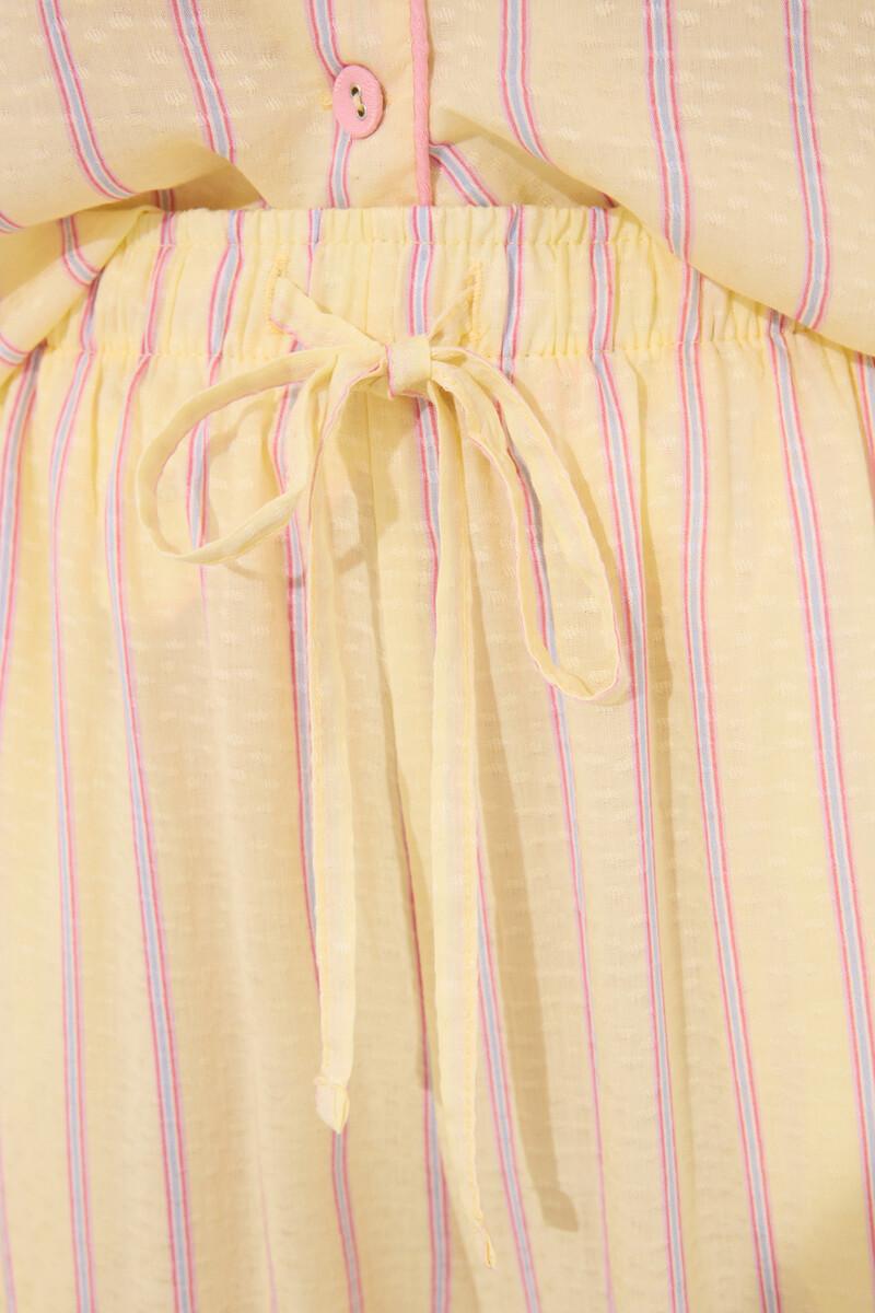 women'secret Pijama camisero satén rayas Smiley Última moda