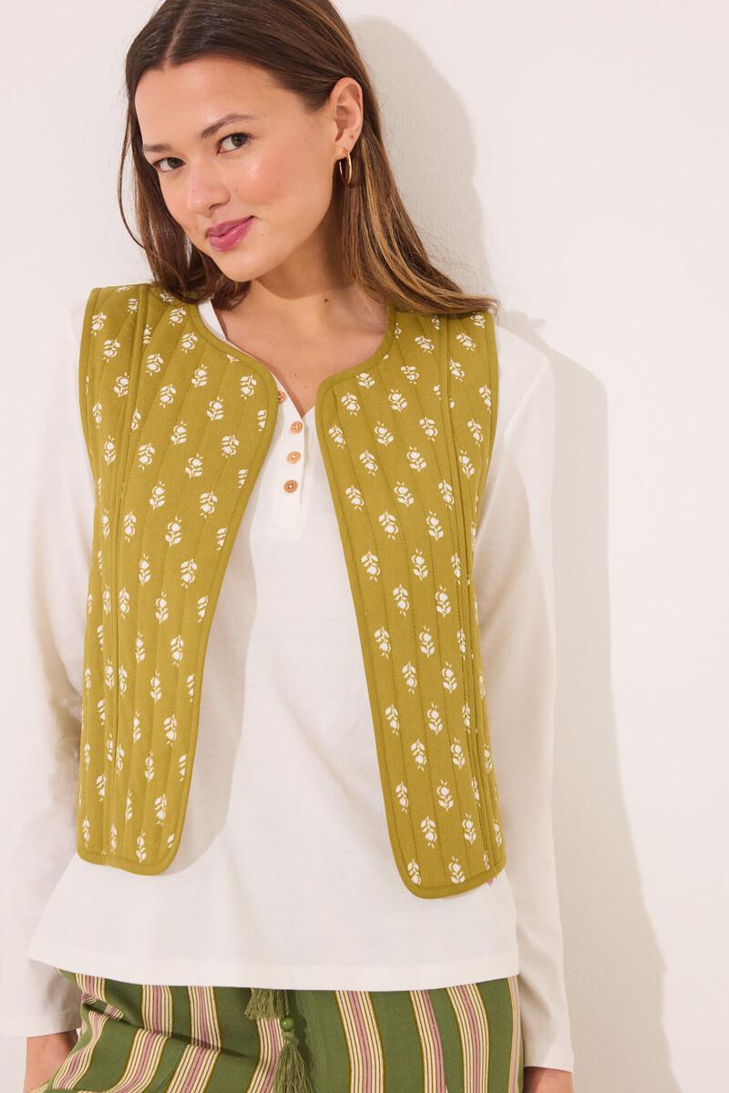 women'secret Chaleco reversible 100% algodón print floral Ofertas de temporada