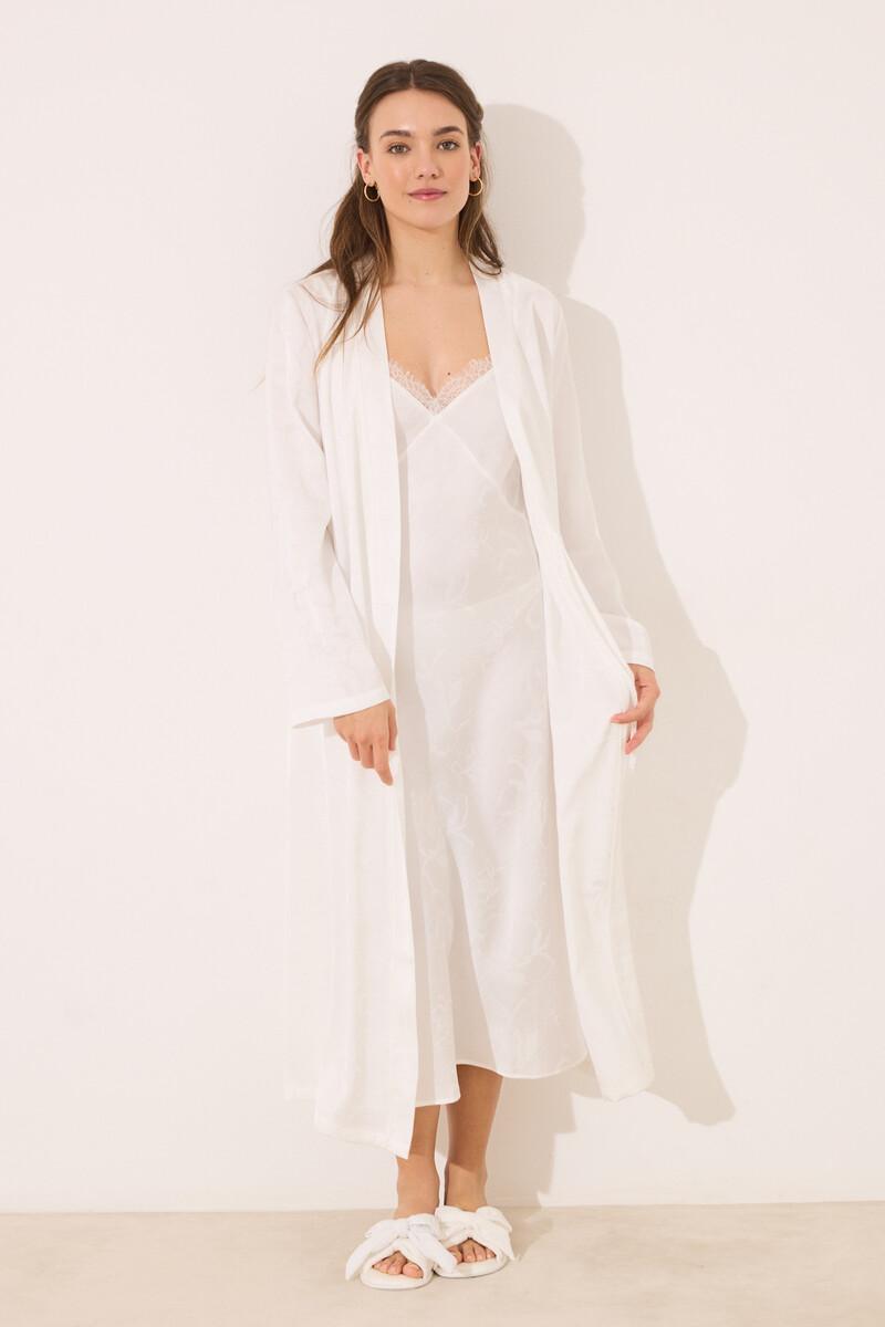 women'secret Bata larga satén blanca Precio ultrabajo