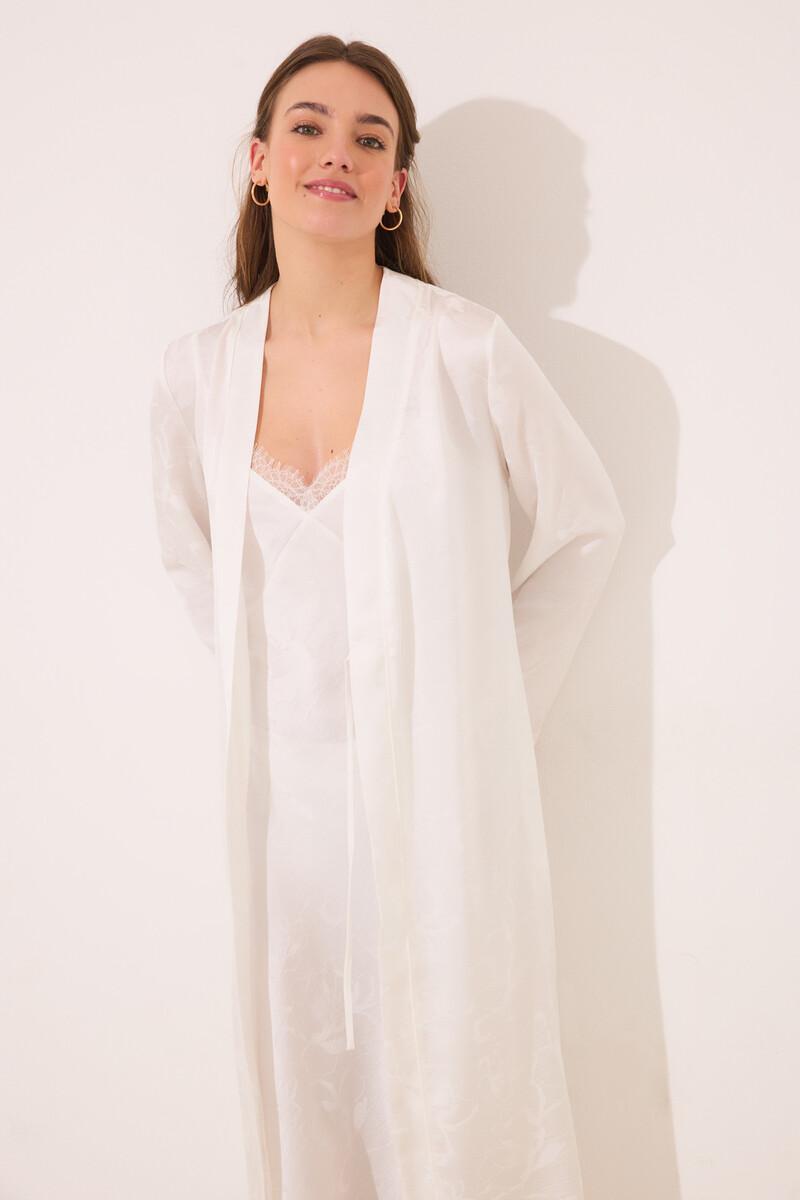 women'secret Bata larga satén blanca Precio ultrabajo
